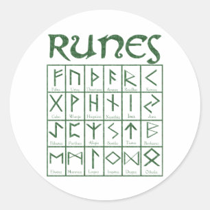 Sticker Rond Elder Futhark Runes
