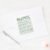 Sticker Rond Elder Futhark Runes (Enveloppe)