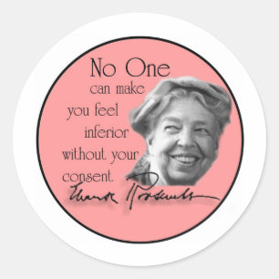 Sticker Rond Eleanor Roosevelt - première Madame du monde