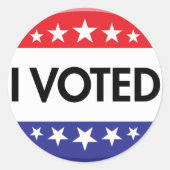 Sticker Rond Élection 2024 du bouton J'ai voté (Devant)