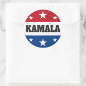 Sticker Rond Élection de Kamala Harris 2024 V (Sac)