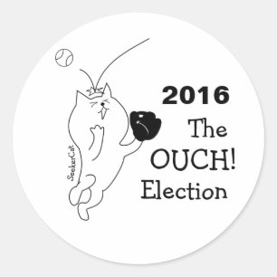 Sticker Rond Élection de SeekerCat Ouch