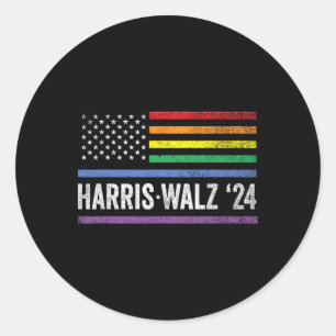 Sticker Rond Élection de Walz 2024 Kamala Tim Waltz Lgbt améric