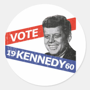 Sticker Rond Élection JFK Kennedy