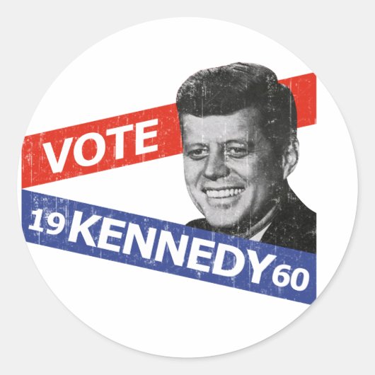 Sticker Rond Élection JFK Kennedy (Devant)