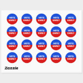 Sticker Rond Élection Préélectorale Rouge Blanc Et Bleu (Feuille)