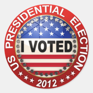 Sticker Rond Élection présidentielle 2012 où j'ai votée