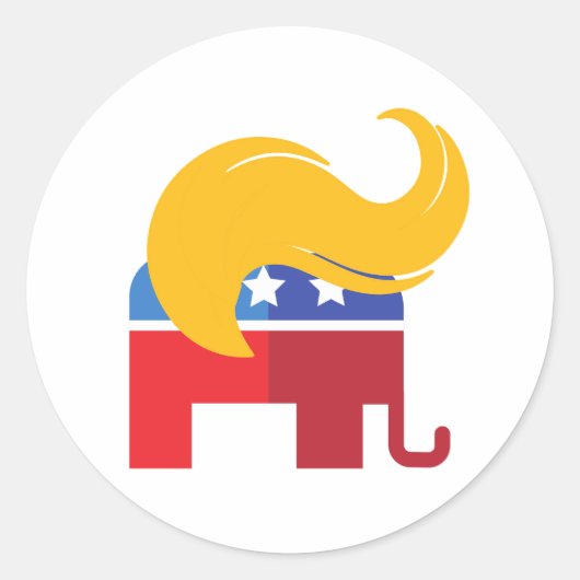 Sticker Rond Élection présidentielle de Trump en 2024 (Devant)
