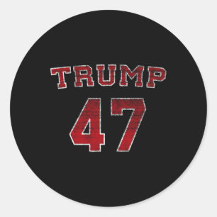 Sticker Rond Élection Trump 2024 47 Victoire du président Inaug