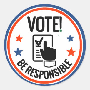 Sticker Rond Élections américaines Registre des élections améri