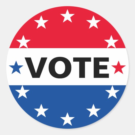 Sticker Rond Élections Amérique politique Rouge Blanc Bleu (Devant)