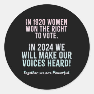 Sticker Rond Élections électorales des femmes suffragistes de 2