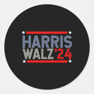 Sticker Rond Élections Hommes Femmes Enfants Harris Waltz