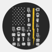 Sticker Rond Electrician (Devant)