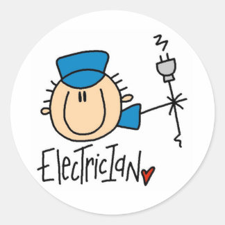 Sticker Rond Électricien