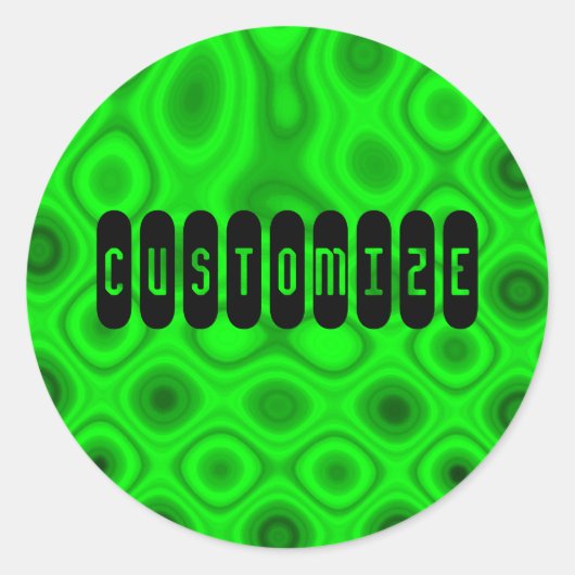 Sticker Rond Electricité verte II - Modèle (Devant)