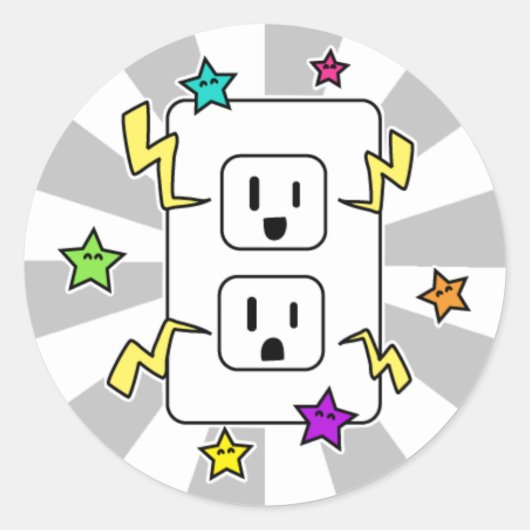 Sticker Rond Electro Cutie (Devant)