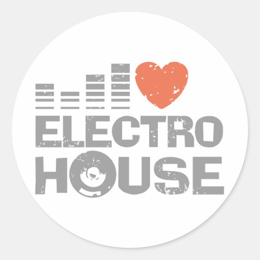 Sticker Rond Electro House (Devant)