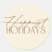 Sticker Rond Élégance Classique Enchantée de Noël (Devant)