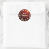Sticker Rond Élégance de Noël Classique (Sac)