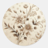 Sticker Rond Élégance intemporelle" (Devant)