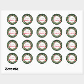 Sticker Rond Élégance menthe poivrée (Feuille)