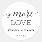 Sticker Rond Élégance Minimale S'More Love Favoriser (Devant)