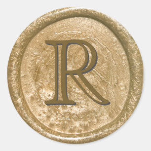 Sticker Rond Élégance or