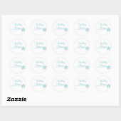 Sticker Rond Élégance Turquoise wedding planner (Feuille)