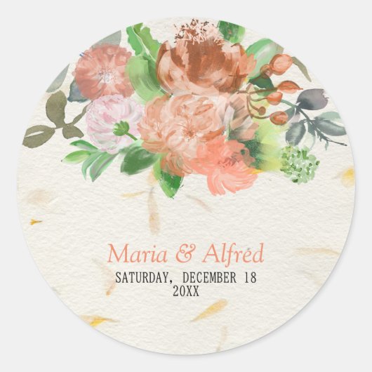 Sticker Rond Elegancia en Flor (Devant)