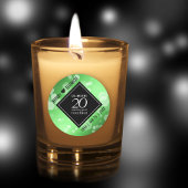 Sticker Rond Élégant 20e anniversaire de Mariage d'émeraude