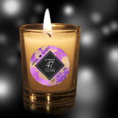 Sticker Rond Élégant 47e anniversaire du Mariage Améthyste