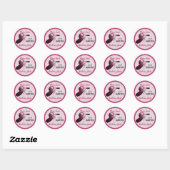 Sticker Rond Elégant 50 et Fabuleux Anniversaire Bash (Feuille)