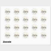 Sticker Rond Elégant 50e anniversaire Gold Foil Parties scintil (Feuille)