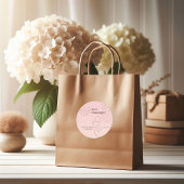 Sticker Rond Élégant Abstrait Lets Flamingle