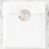 Sticker Rond Elégant aquarelle Peint Floral Mariage (Sac)