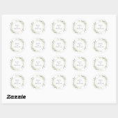 Sticker Rond Elégant Aquarelle Verdure Mariage Gold Favoriser (Feuille)