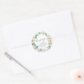 Sticker Rond Elégant Baby shower Floral Eucalyptus (Enveloppe)