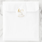 Sticker Rond Elegant Baby Shower Invitation (Sac)