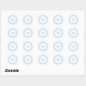 Sticker Rond Élégant Baby shower moderne Adresse de retour (Feuille)