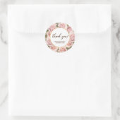 Sticker Rond Élégant Baby shower rose (Sac)