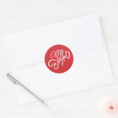 Sticker Rond Elégant Be Joyful Holiday Design (Enveloppe)