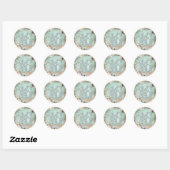 Sticker Rond Elégant Beach Sea Starfish & Pearls Diamond 16 (Feuille)