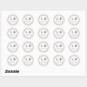 Sticker Rond Elegant Beige Thank You Circle (Feuille)