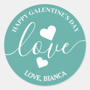 Sticker Rond Elégant Best Friends galentine's day Bestie
