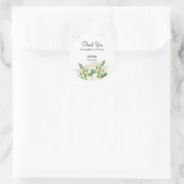 Sticker Rond Elégant Blanc Calla Lily Floral Anniversaire (Sac)