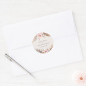 Sticker Rond Élégant Boho Rustique Floral Botaniqe Mariage (Enveloppe)