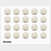 Sticker Rond Elégant Bokeh, Faux Lashes Glittery (Feuille)