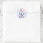 Sticker Rond Elégant Bouquet de fleurs rose Aquarelle Anniversa (Sac)