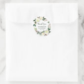 Sticker Rond Elégant Bouquet Rose (Sac)
